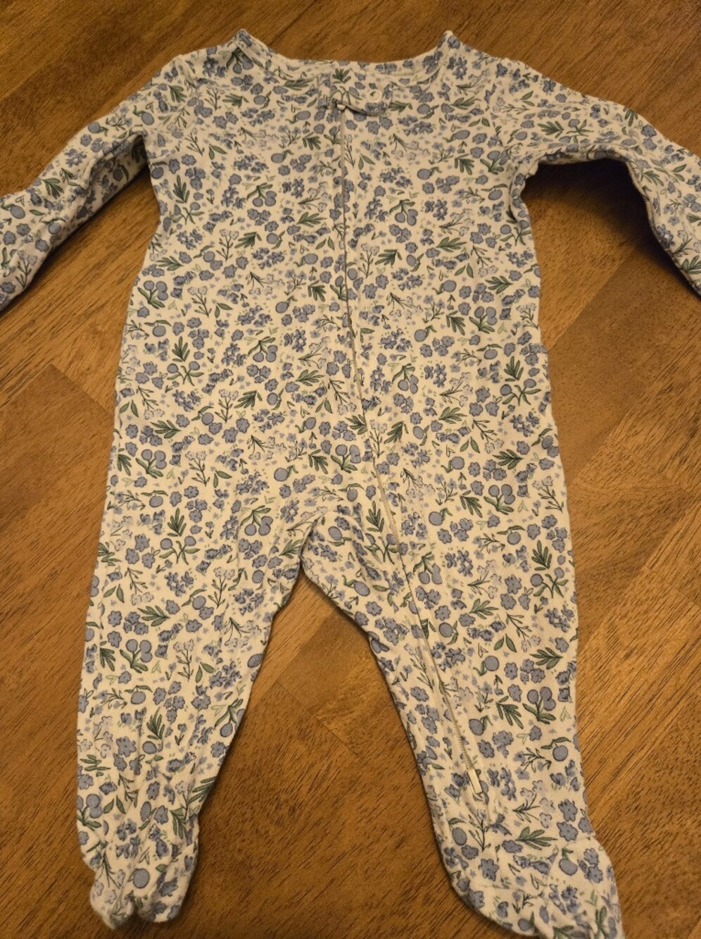 Cream Floral Baby One-Piece